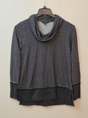 Lucky Brand Charcoal Cowl Neck Lightweight Sweater